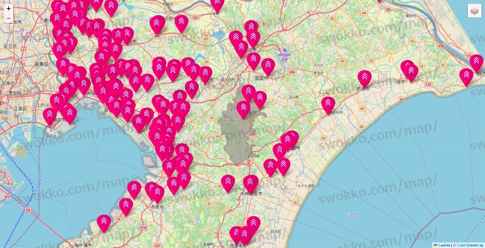 千葉県のダイソー（DASIO）の店舗地図