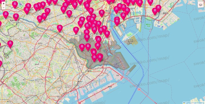 東京都のダイソー（DASIO）の店舗地図