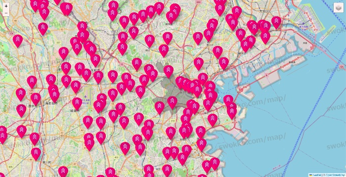 神奈川県のダイソー（DASIO）の店舗地図