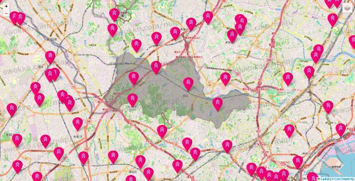 神奈川県のダイソー（DASIO）の店舗地図