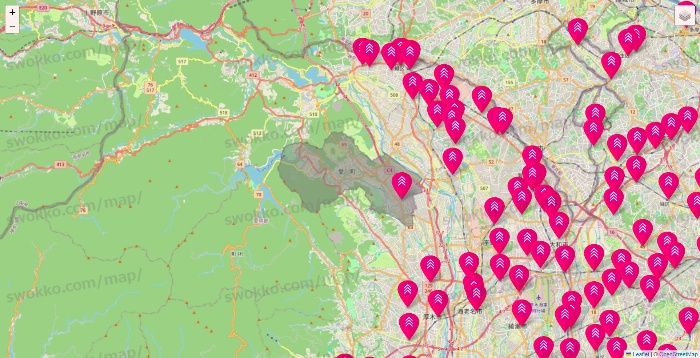 神奈川県のダイソー（DASIO）の店舗地図