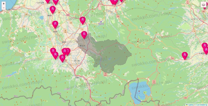 青森県のダイソー（DASIO）の店舗地図