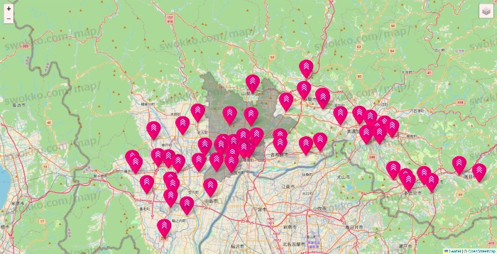 岐阜県のダイソー（DASIO）の店舗地図