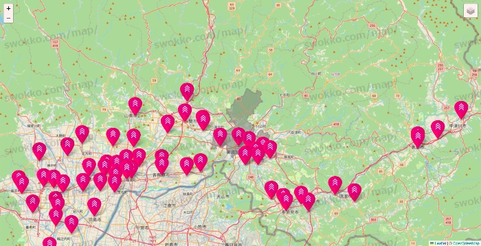 岐阜県のダイソー（DASIO）の店舗地図