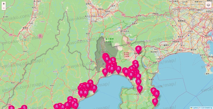 静岡県のダイソー（DASIO）の店舗地図