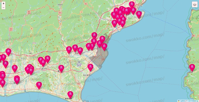 静岡県のダイソー（DASIO）の店舗地図