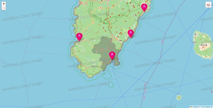 静岡県のダイソー（DASIO）の店舗地図