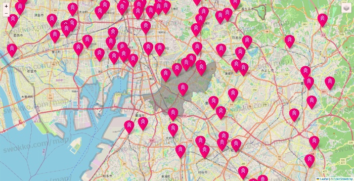 愛知県のダイソー（DASIO）の店舗地図