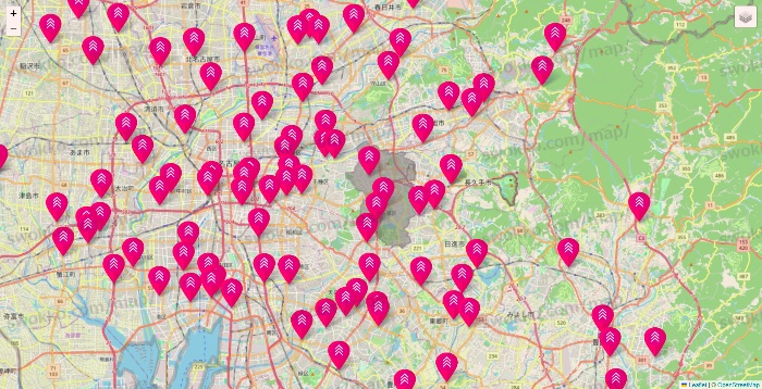 愛知県のダイソー（DASIO）の店舗地図