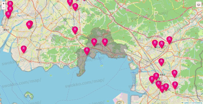 愛知県のダイソー（DASIO）の店舗地図