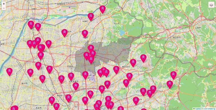 愛知県のダイソー（DASIO）の店舗地図