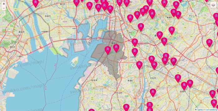 愛知県のダイソー（DASIO）の店舗地図