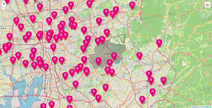 愛知県のダイソー（DASIO）の店舗地図