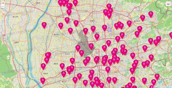 愛知県のダイソー（DASIO）の店舗地図