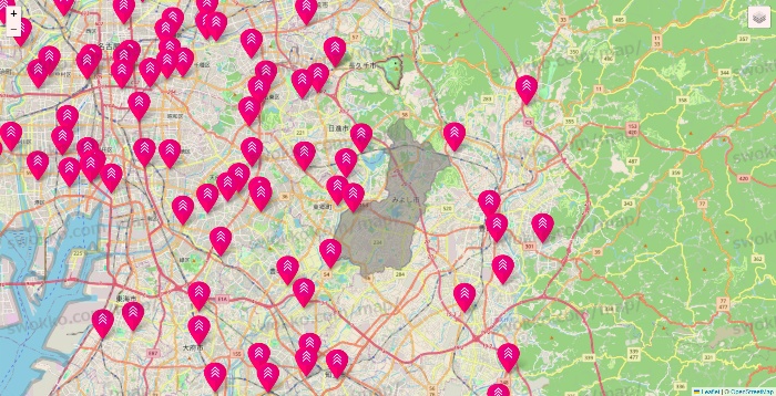 愛知県のダイソー（DASIO）の店舗地図