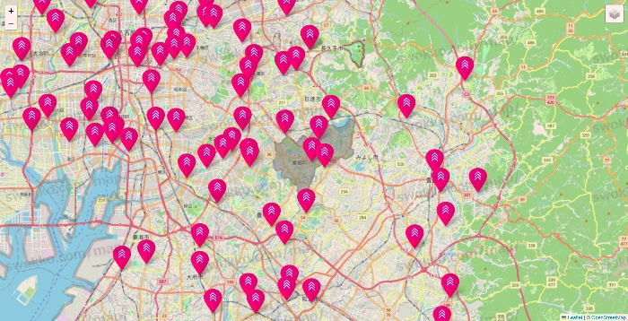 愛知県のダイソー（DASIO）の店舗地図