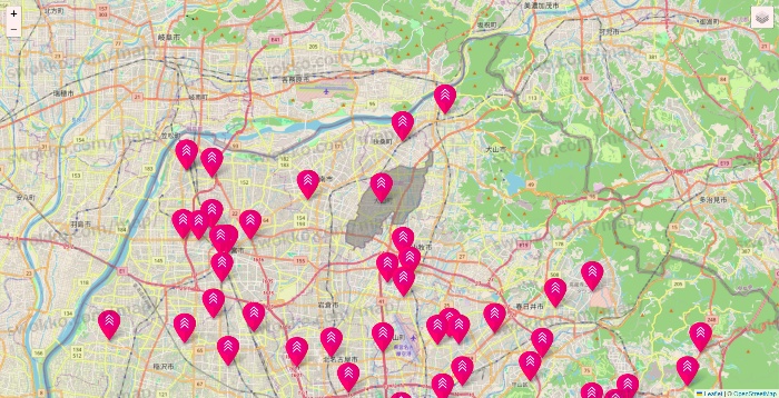 愛知県のダイソー（DASIO）の店舗地図