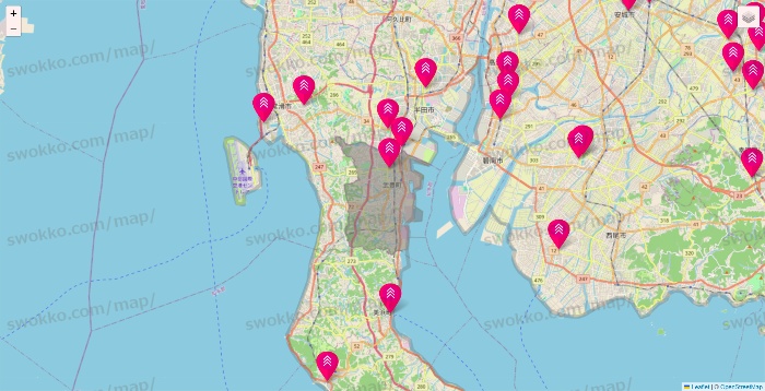 愛知県のダイソー（DASIO）の店舗地図