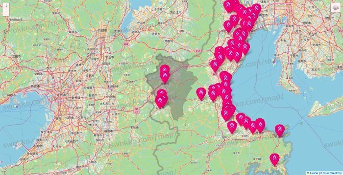 三重県のダイソー（DASIO）の店舗地図