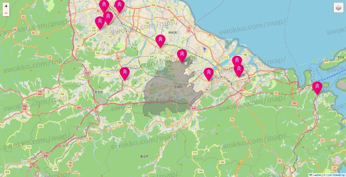 三重県のダイソー（DASIO）の店舗地図