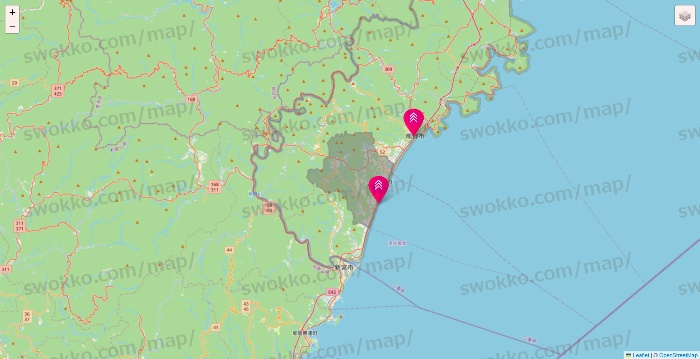 三重県のダイソー（DASIO）の店舗地図