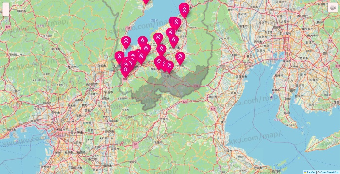 滋賀県のダイソー（DASIO）の店舗地図