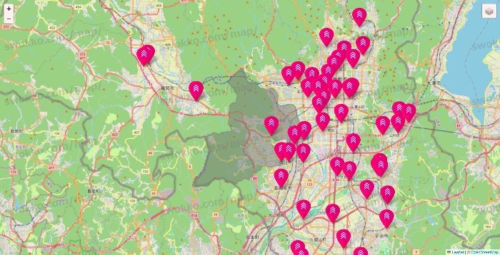 京都府のダイソー（DASIO）の店舗地図