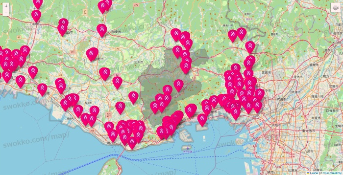 兵庫県のダイソー（DASIO）の店舗地図