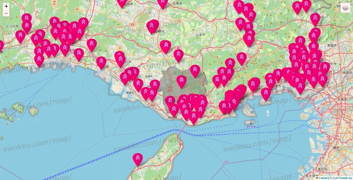 兵庫県のダイソー（DASIO）の店舗地図