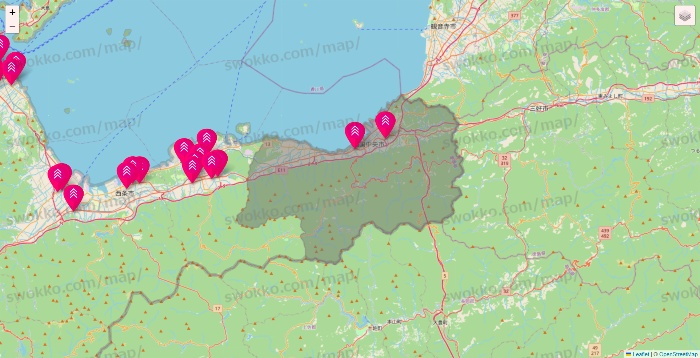 愛媛県のダイソー（DASIO）の店舗地図