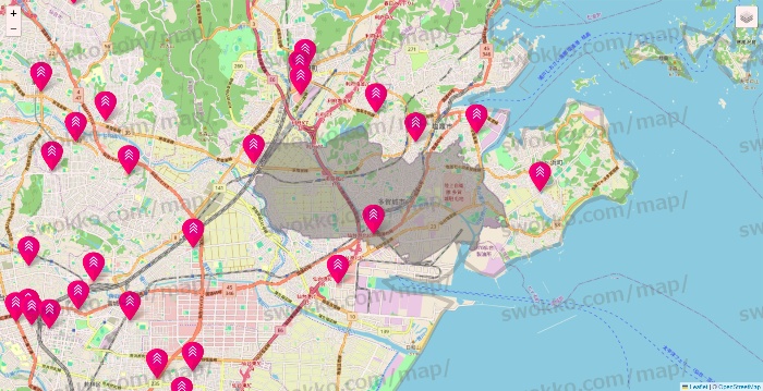 宮城県のダイソー（DASIO）の店舗地図