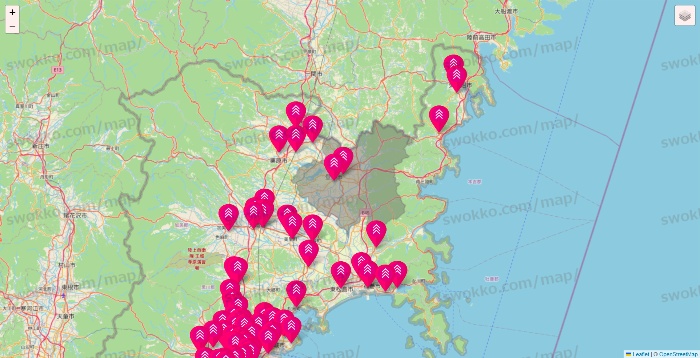 宮城県のダイソー（DASIO）の店舗地図