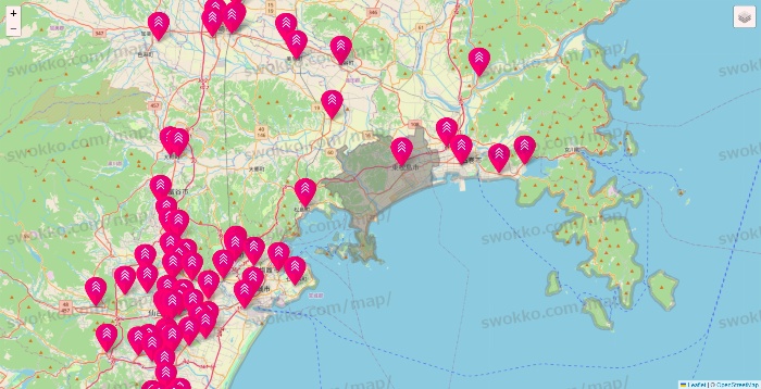 宮城県のダイソー（DASIO）の店舗地図