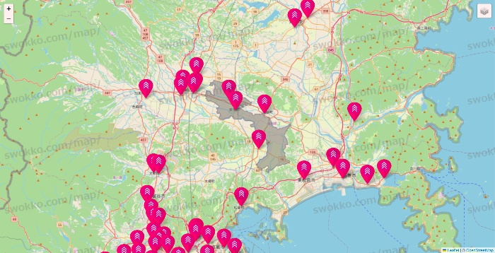 宮城県のダイソー（DASIO）の店舗地図