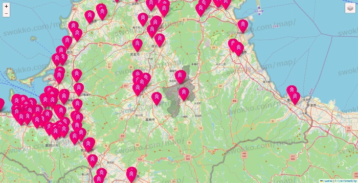 福岡県のダイソー（DASIO）の店舗地図