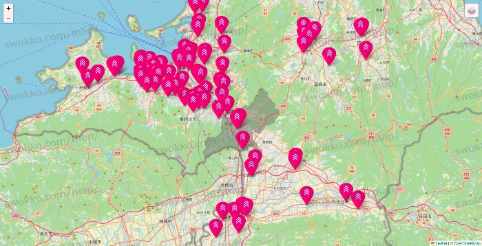 福岡県のダイソー（DASIO）の店舗地図