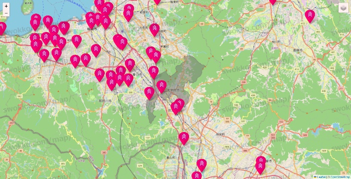 福岡県のダイソー（DASIO）の店舗地図