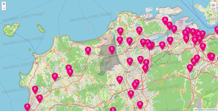 福岡県のダイソー（DASIO）の店舗地図