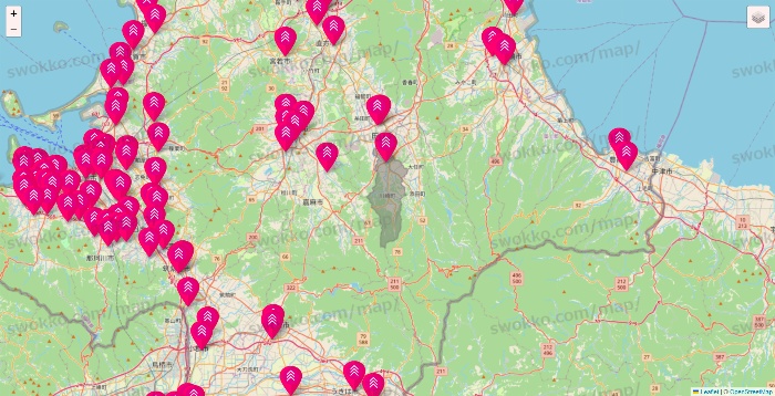 福岡県のダイソー（DASIO）の店舗地図