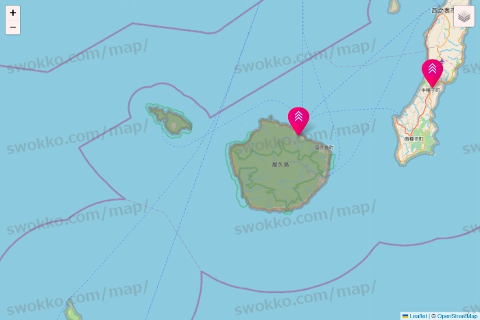 鹿児島県のダイソー（DASIO）の店舗地図