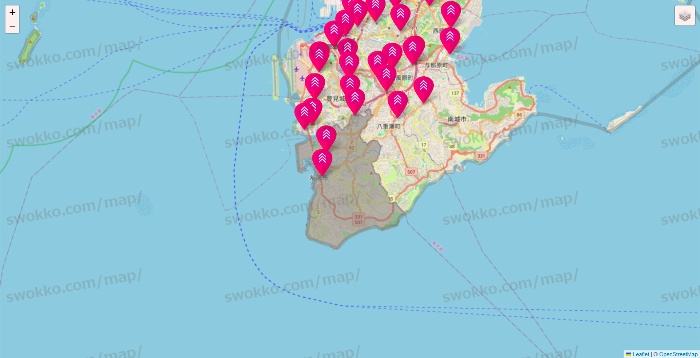 沖縄県のダイソー（DASIO）の店舗地図