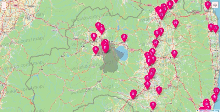 福島県のダイソー（DASIO）の店舗地図