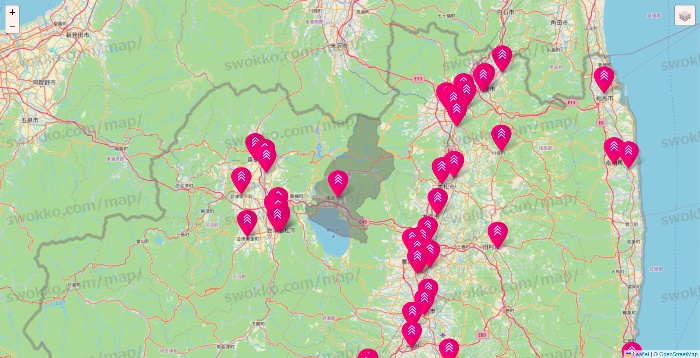 福島県のダイソー（DASIO）の店舗地図