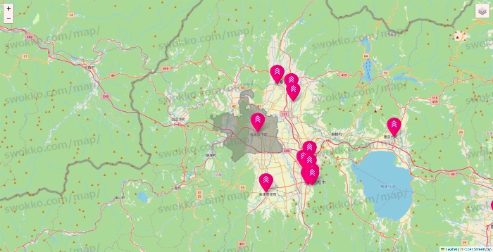 福島県のダイソー（DASIO）の店舗地図