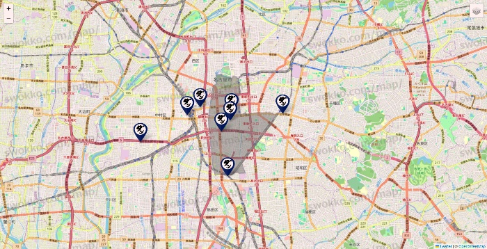 愛知県の肉汁餃子のダンダダンの店舗地図