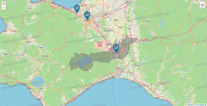 北海道のだんまや水産の店舗地図