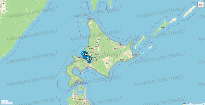 北海道のだんまや水産の店舗地図