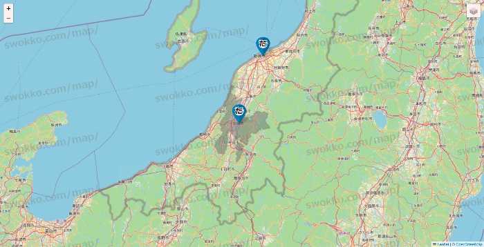新潟県のだんまや水産の店舗地図