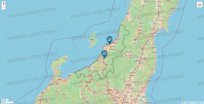 新潟県のだんまや水産の店舗地図