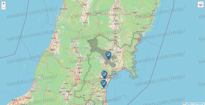 宮城県のだんまや水産の店舗地図